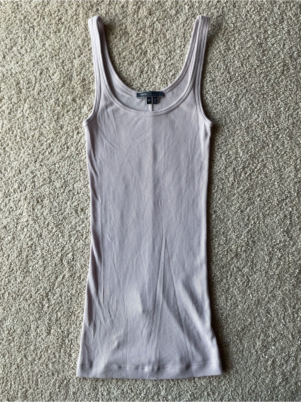 VINCE. Women's Ribbed Tank Top Light Pink Size XS Soft Casual Chic Business